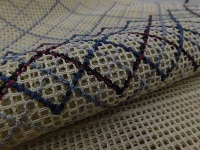 〔楽布特選〕P18149　泰生織物製　手織り　夏羅　八寸名古屋帯　オークション　ｔ_画像5