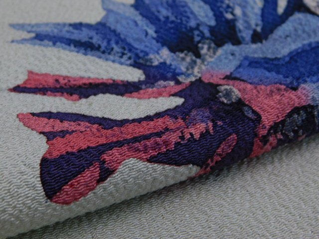 ( comfort cloth )P18313... hand .. low lack dyeing Nagoya obi new old goods cloth c