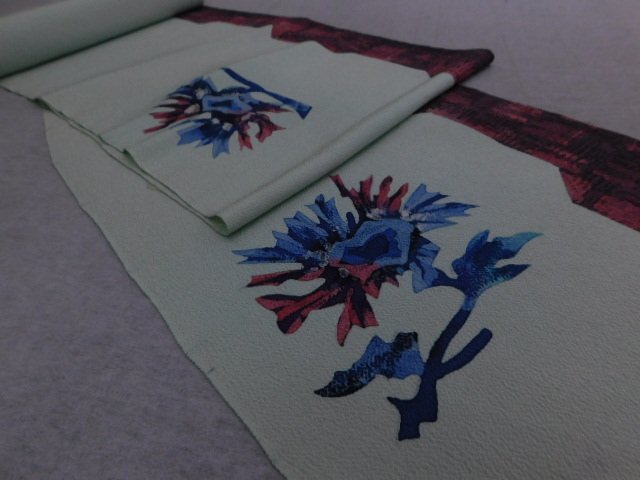 ( comfort cloth )P18313... hand .. low lack dyeing Nagoya obi new old goods cloth c