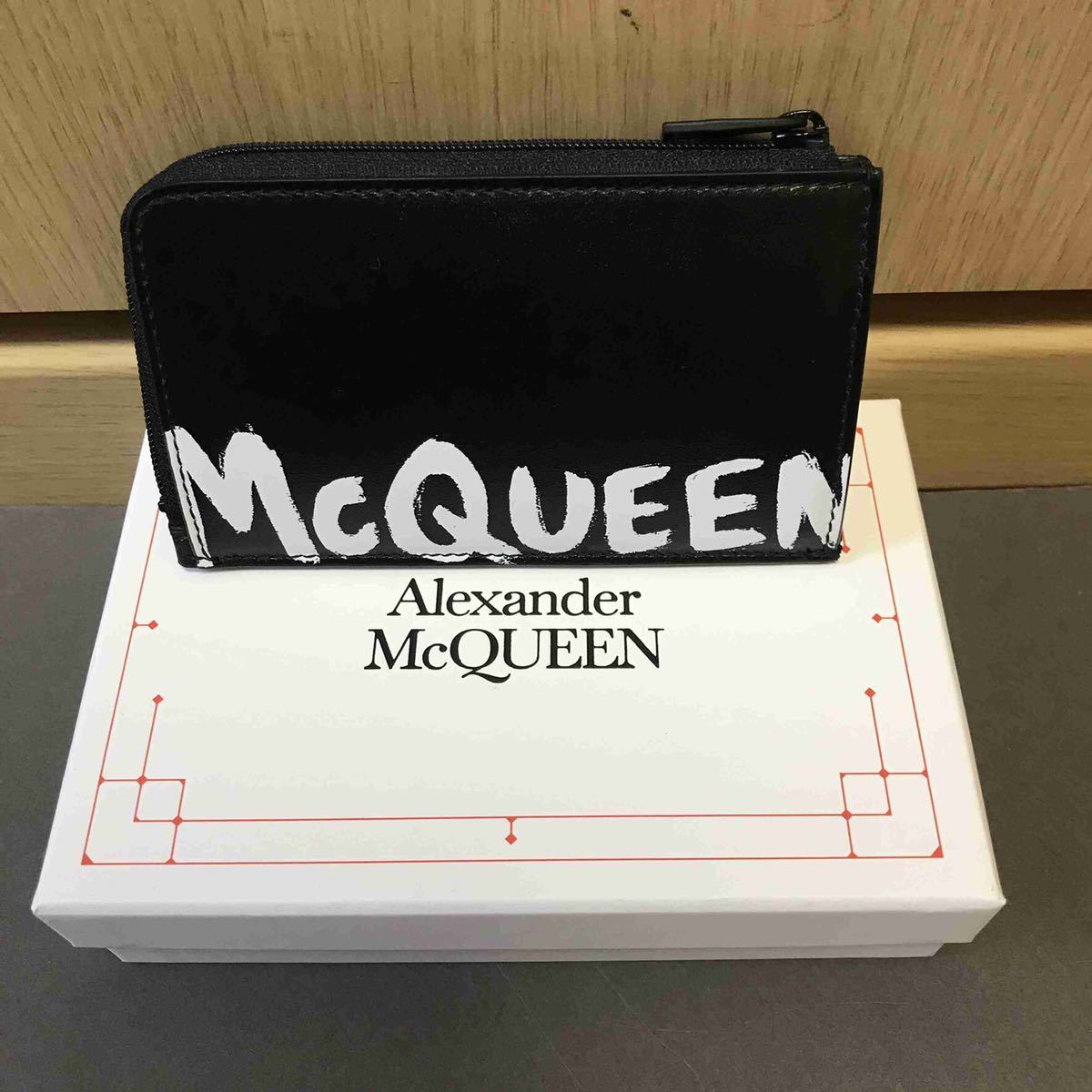  regular new goods 20SS ALEXANDER McQUEEN Alexander McQueen graph .ti Logo leather coin case card-case change purse . purse 