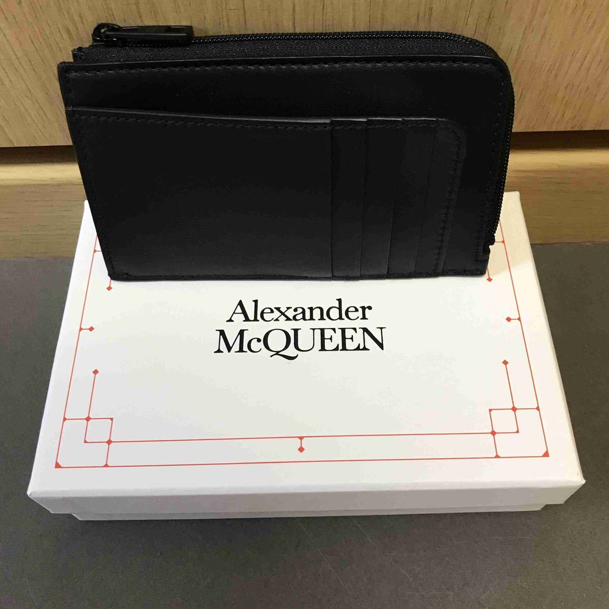  regular new goods 20SS ALEXANDER McQUEEN Alexander McQueen graph .ti Logo leather coin case card-case change purse . purse 
