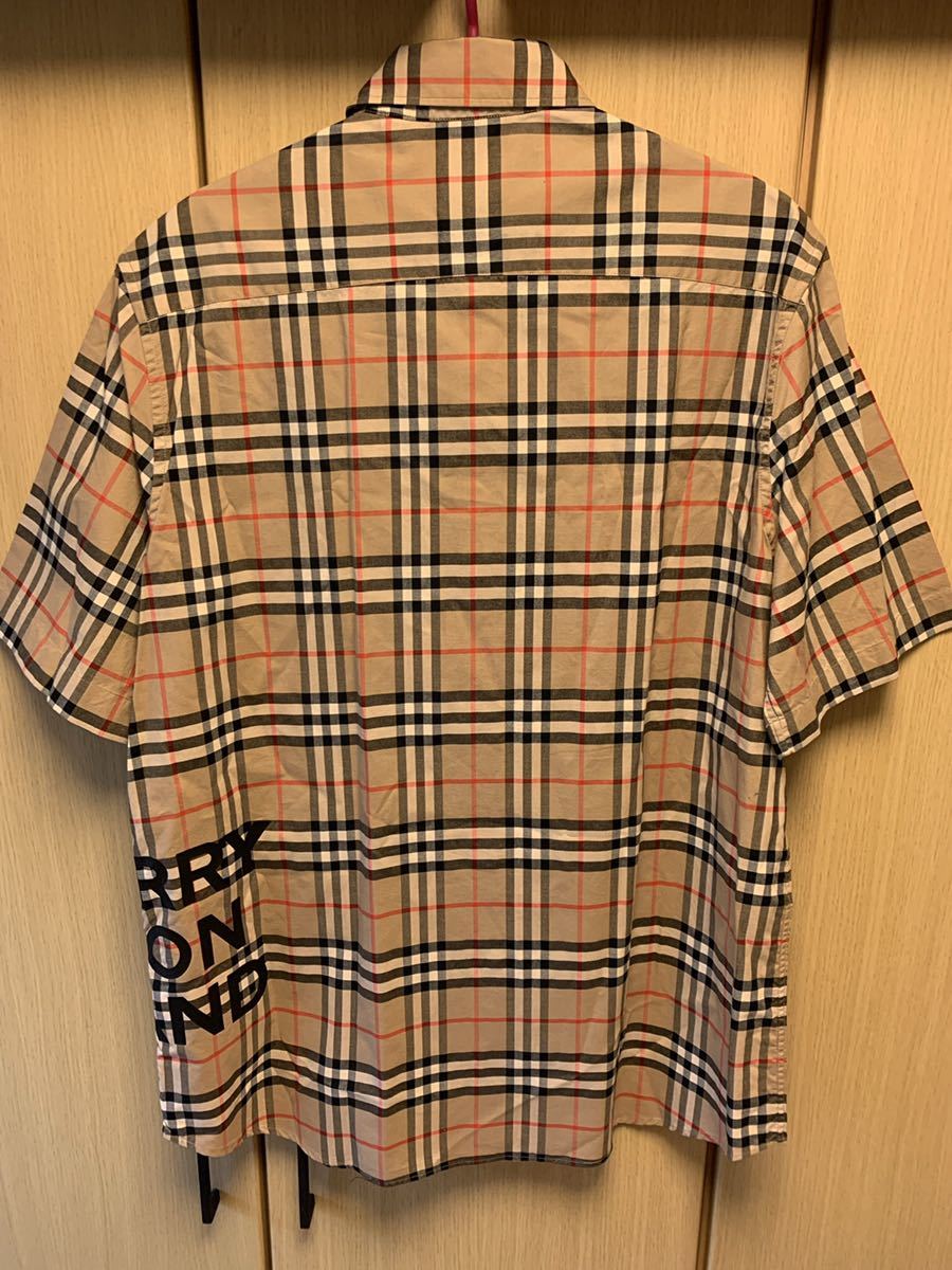  стандартный 20SS BURBERRY LONDON ENGLAND Burberry by Riccardo Tiscinoba проверка Logo принт S/S рубашка с коротким рукавом M TNCIMCOUMAH 8017301