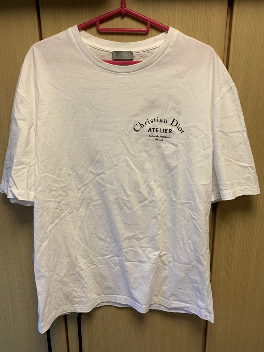 正規 19SS DIOR ディオール Dior Homme ディオールオム KIM JONES キムジョーンズ ATELIER アトリエ ロゴ Tシャツ 白 M 863J621I0533_画像2