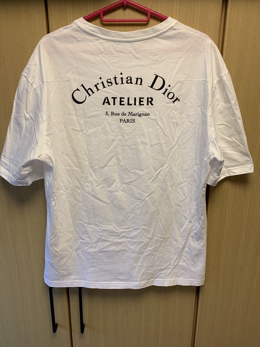 正規 19SS DIOR ディオール Dior Homme ディオールオム KIM JONES キムジョーンズ ATELIER アトリエ ロゴ Tシャツ 白 M 863J621I0533_画像1