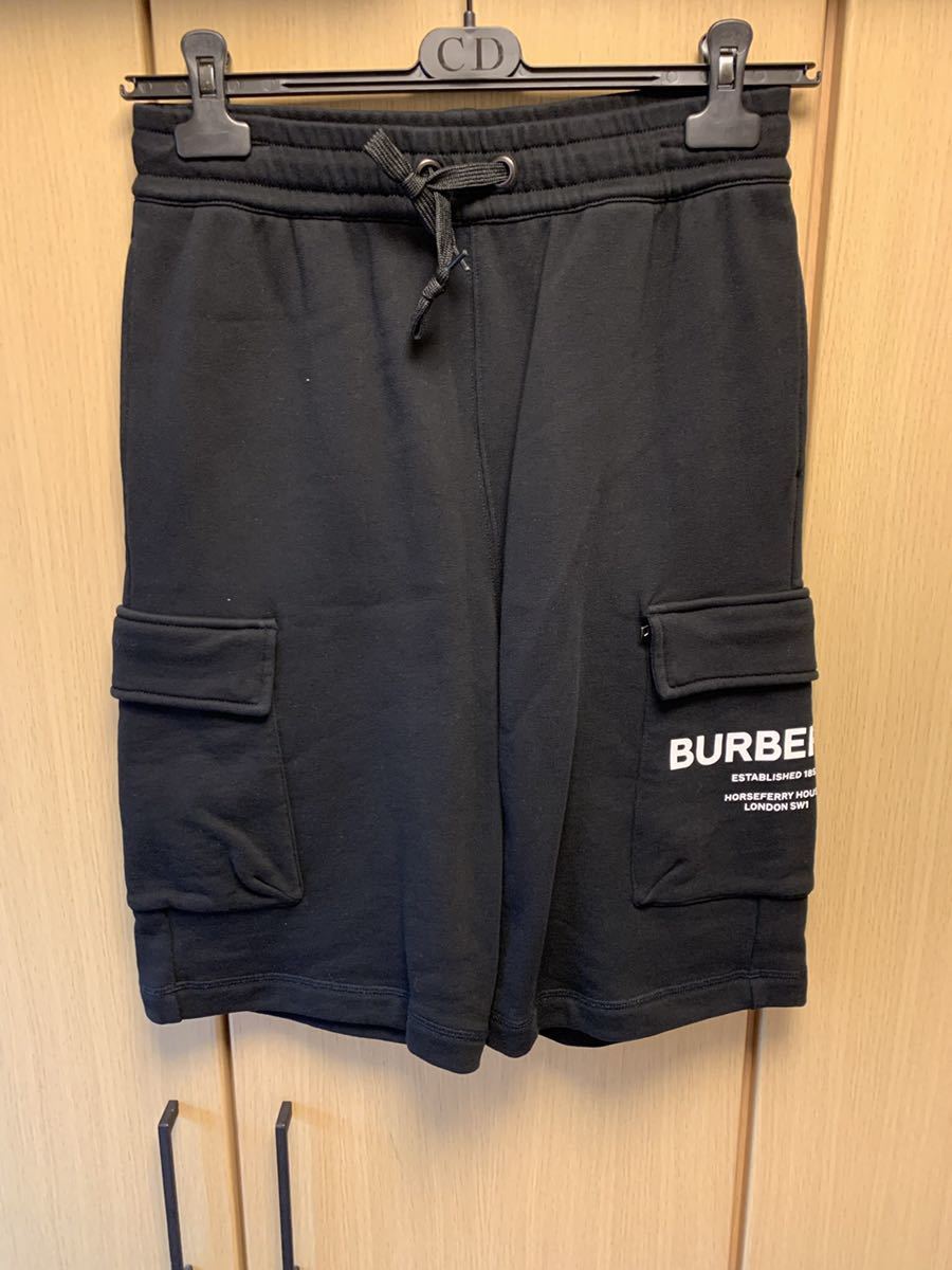  стандартный 20SS BURBERRY LONDON ENGLAND Burberry London Англия тренировочный Logo cargo шорты чёрный S VNTAVLTDTHA 8013510