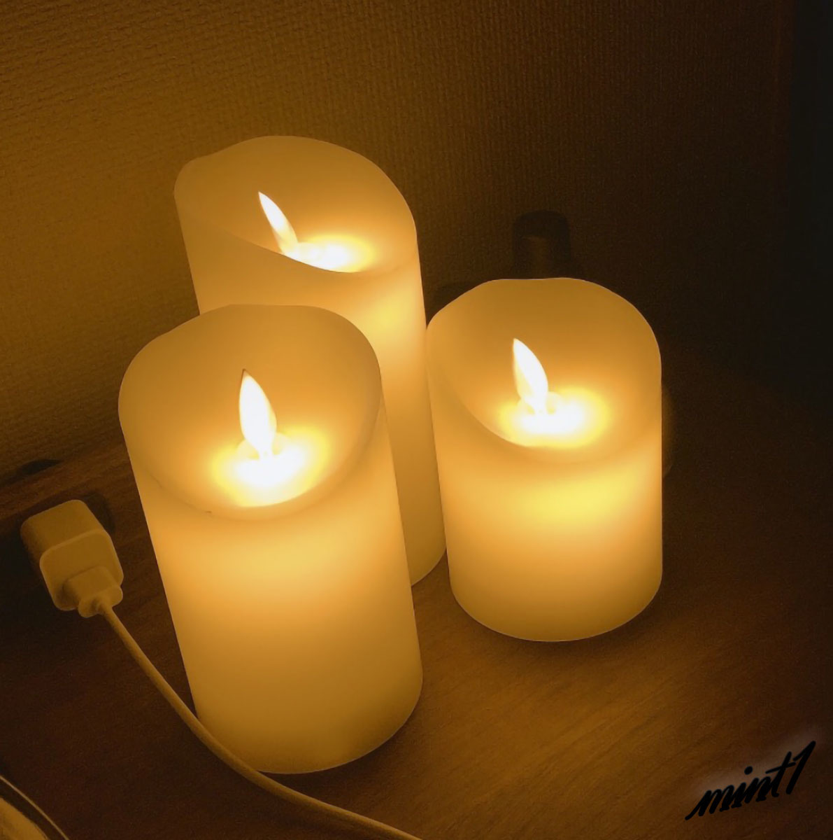 [4 type timer mode ] candle light 3 piece set remote control attaching LED light cordless Night light interior camp family Buddhist altar 