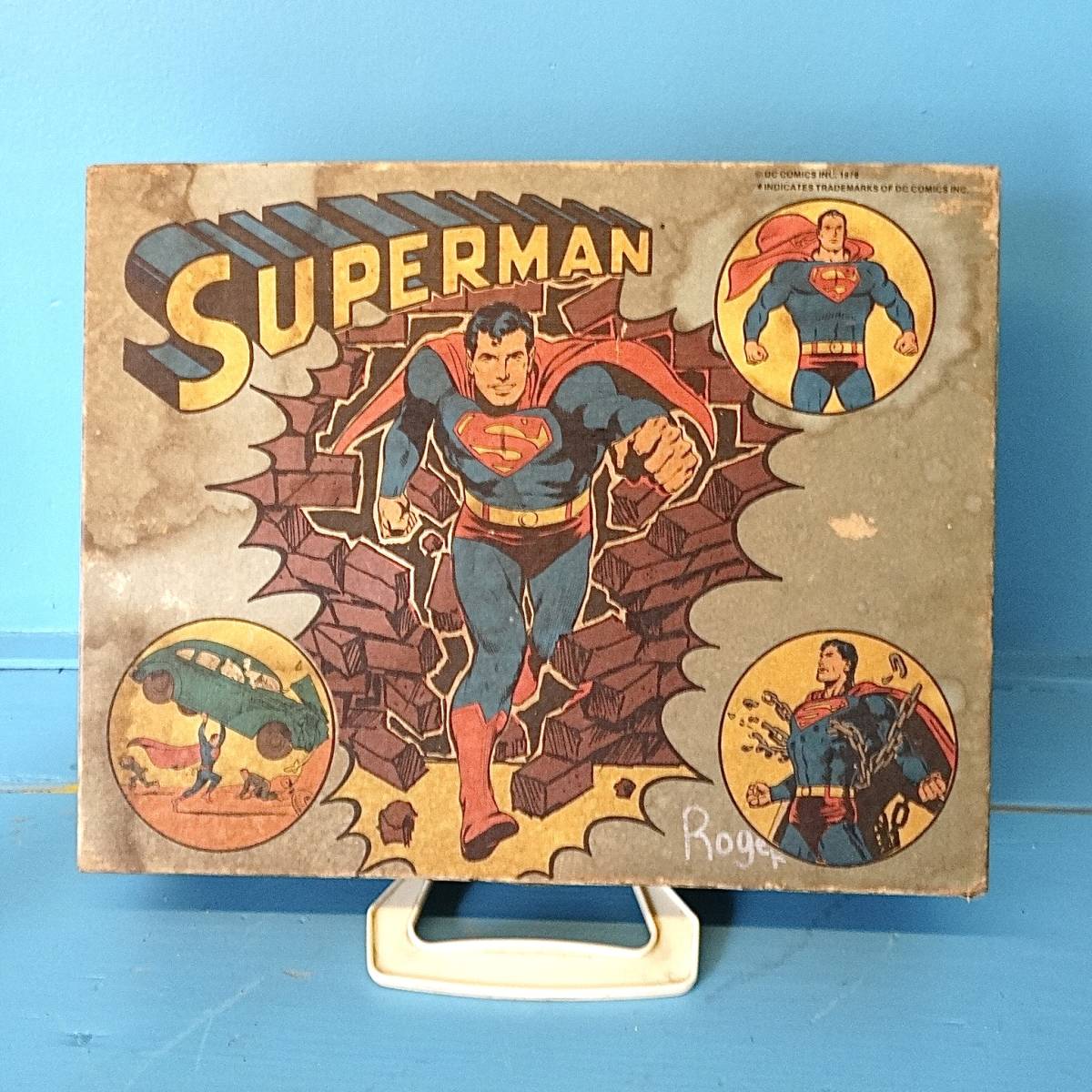 ★70s/superman/スーパーマン/DCコミック/record Player/BOX/vintage_画像2