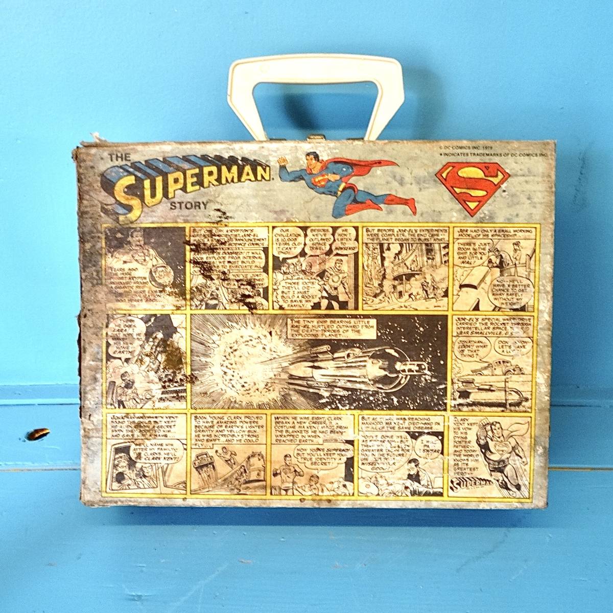 ★70s/superman/スーパーマン/DCコミック/record Player/BOX/vintage_画像3