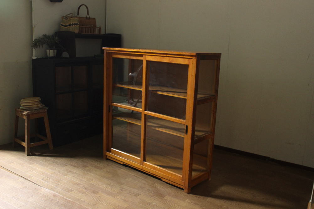 ビンテージ 木製 キャビネット 和モダン 昭和レトロ 古道具 古家具