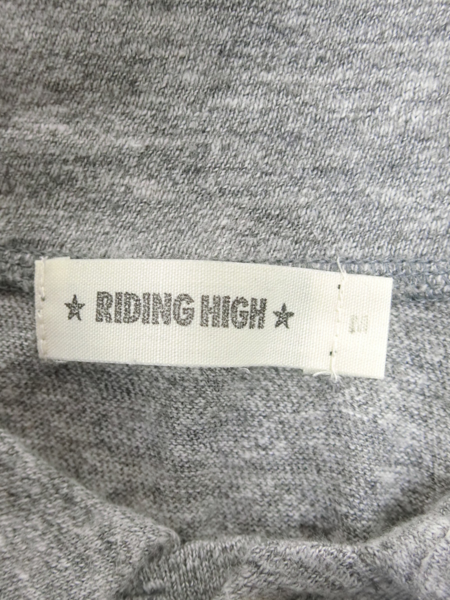 美品 RIDING HIGH 霜降り 染み込み プリント 七分袖 ポロシャツ 日本製 M グレー メンズ PA2005-304_画像5