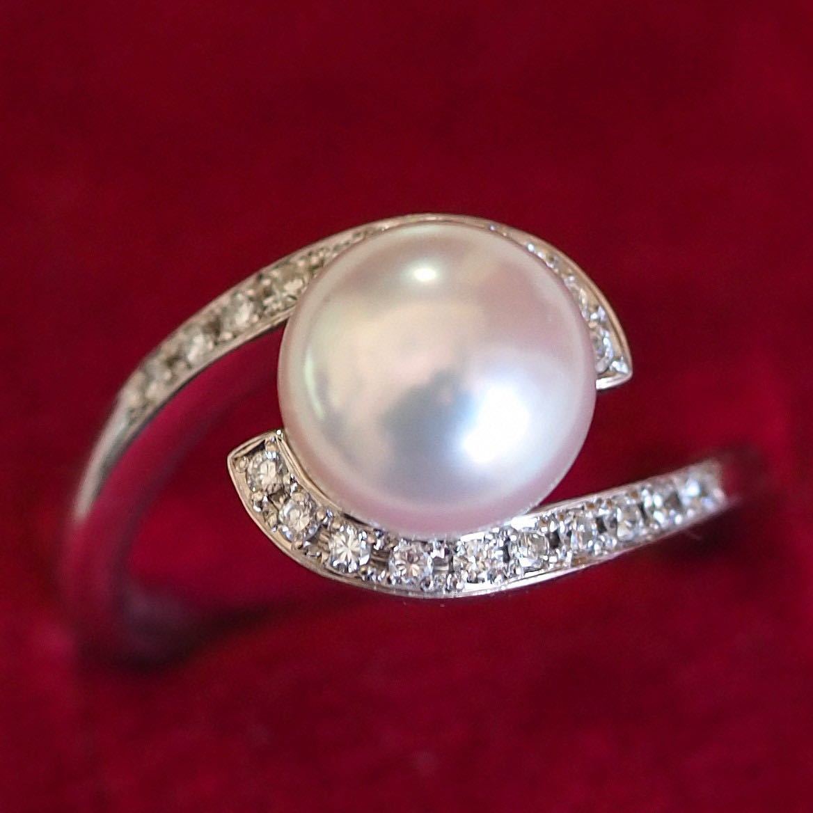 あこや真珠 アコヤシンプルで可愛い！パール指輪 Akoya ダイヤモンド ...
