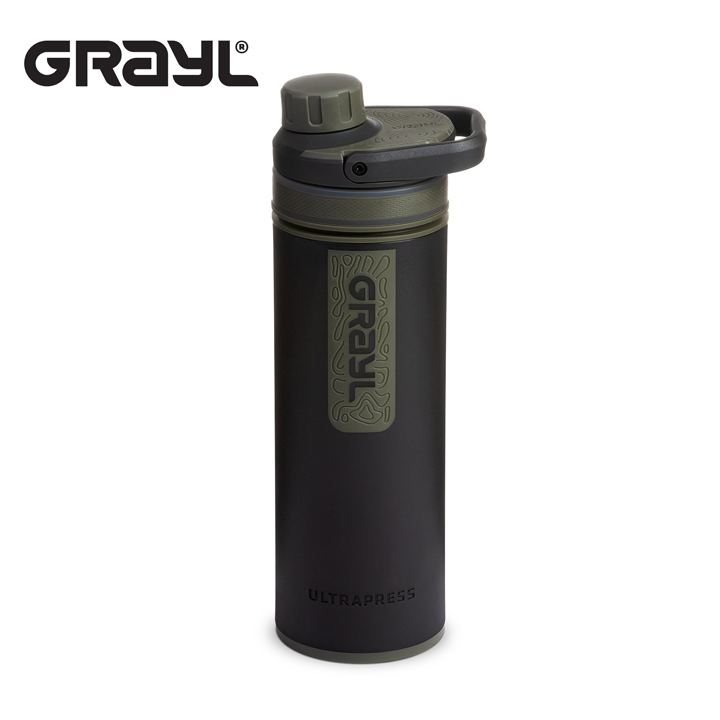 グレイル GRAYL ウルトラプレス ピュリファイヤー 浄水ボトル 浄水器 500ml ブラック アウトドア 給水 水 水筒 gr500cmp