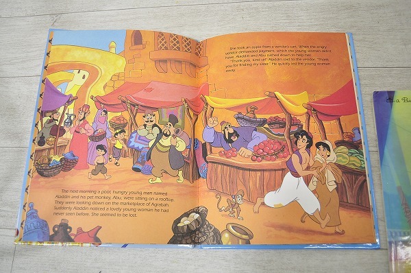  б/у товар # иностранная книга книга с картинками 6 шт. комплект Disney Aladdin Dumbo Белоснежка 1001TINGS TO SPOT LONG AGO рецепт сладости английский язык 