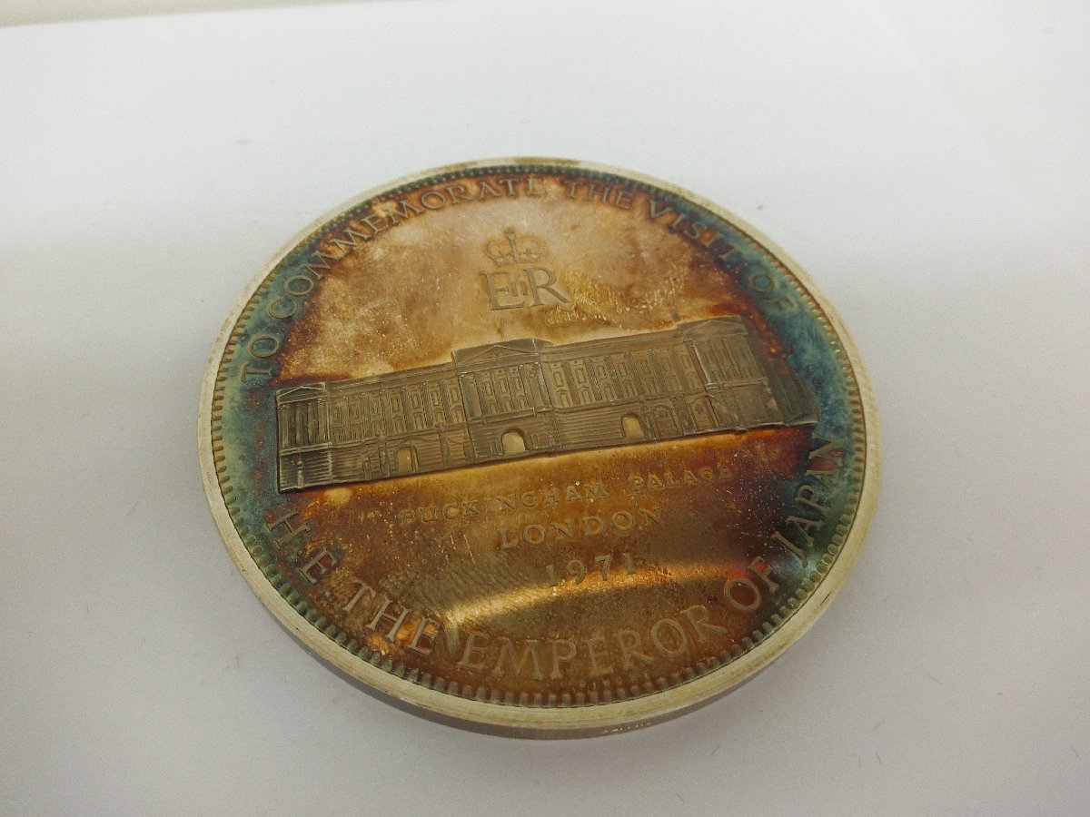 天皇皇后両陛下御外遊記念 1971 純銀製メダル 4点セット G6-29