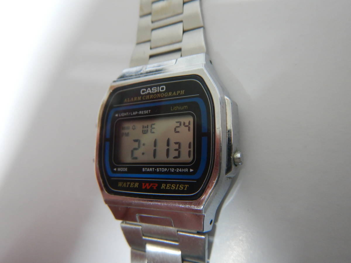 CASIO カシオ A164W デジタル メンズ腕時計 クロノグラフ 稼働_画像6