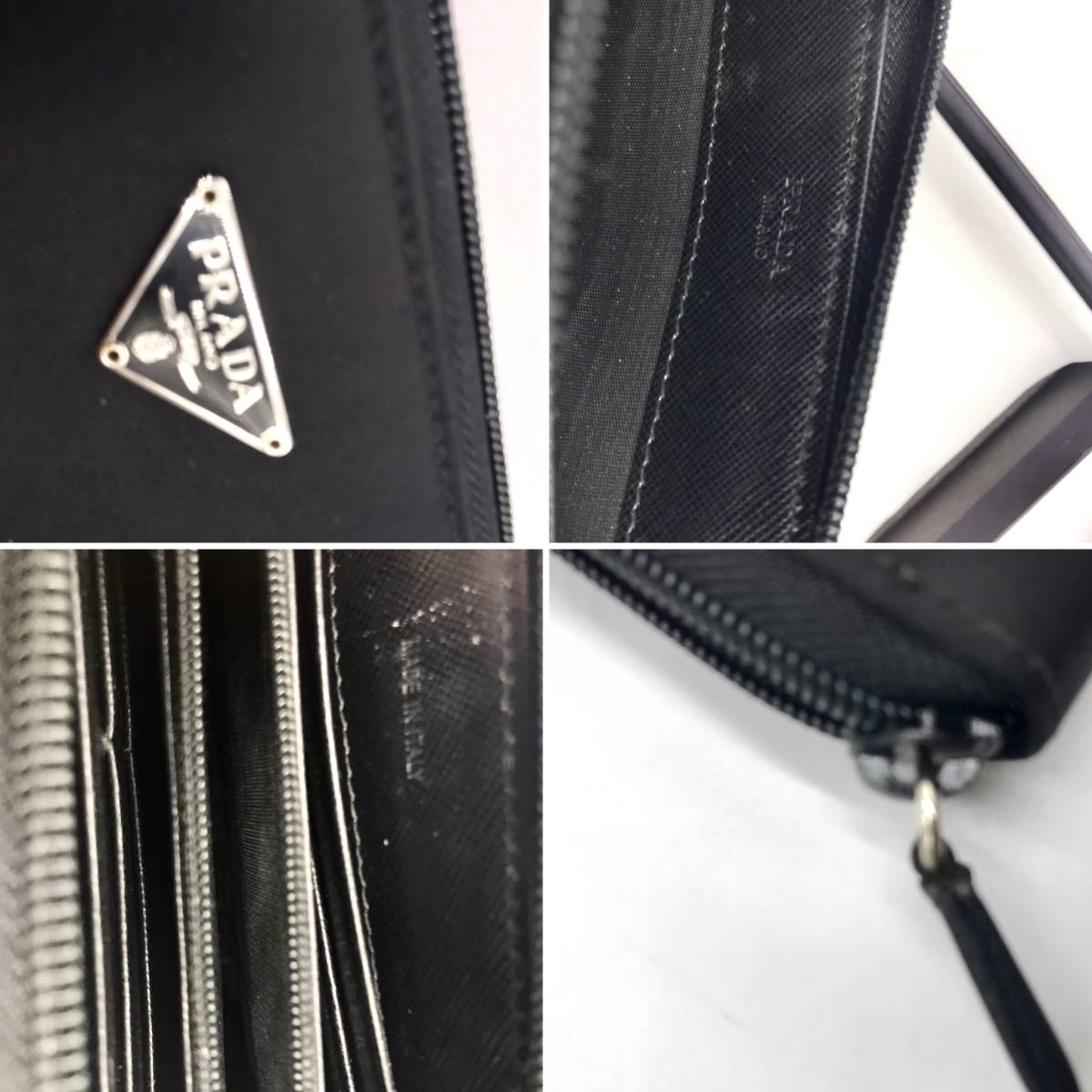 ほぼ未使用保管品◎プラダ PRADA ラウンドファスナー長財布