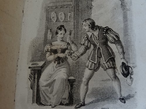 Grace アンティーク 貴重 フランス 1827年 (シャルル10世) コンポジションにガラス絵(Le fixe sous verre) の リトルブック withカレンダー - 洋書 Grace アンティーク 貴重 フランス 1827年 (シャルル10世) コンポジションにガラス絵(Le fixe sous verre) の リトルブック withカレンダー - 洋書