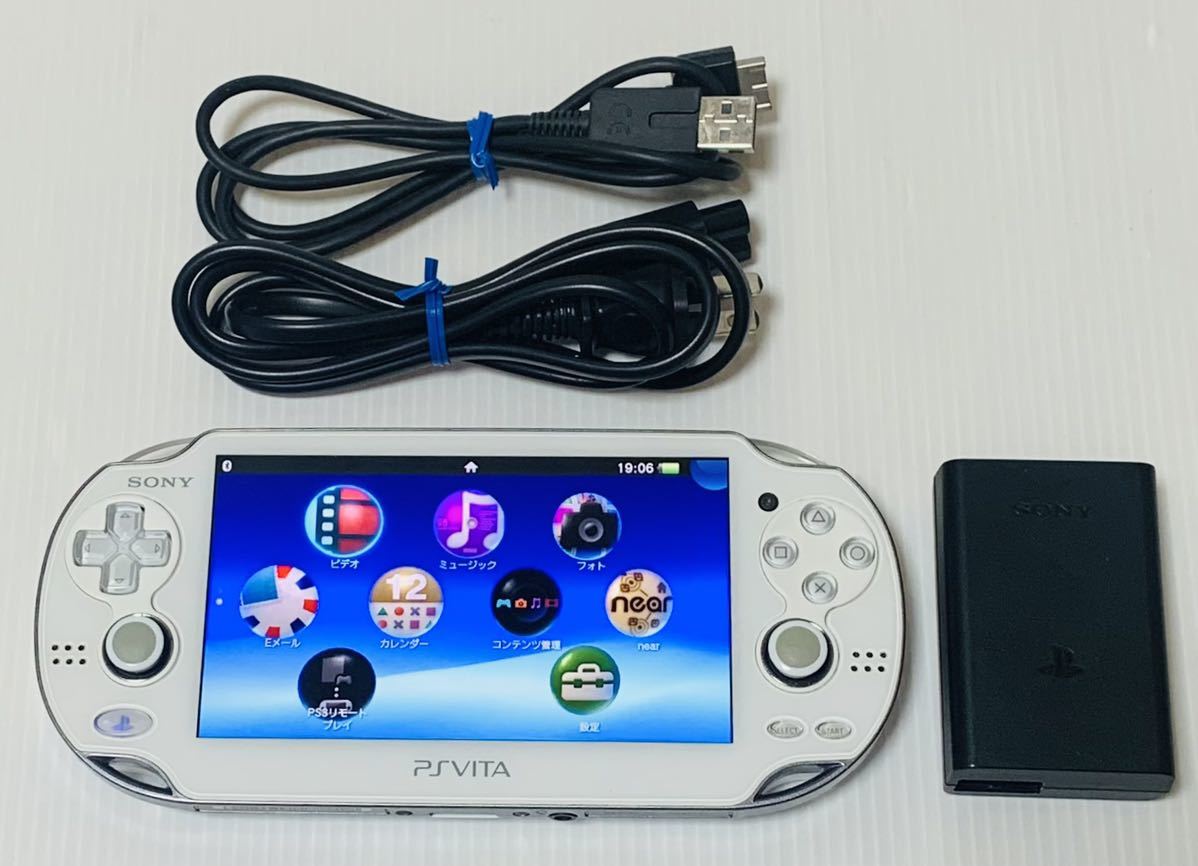 PS Vita PCH-1000 ZA02 クリスタルホワイト 動作良好品 ソニー ...
