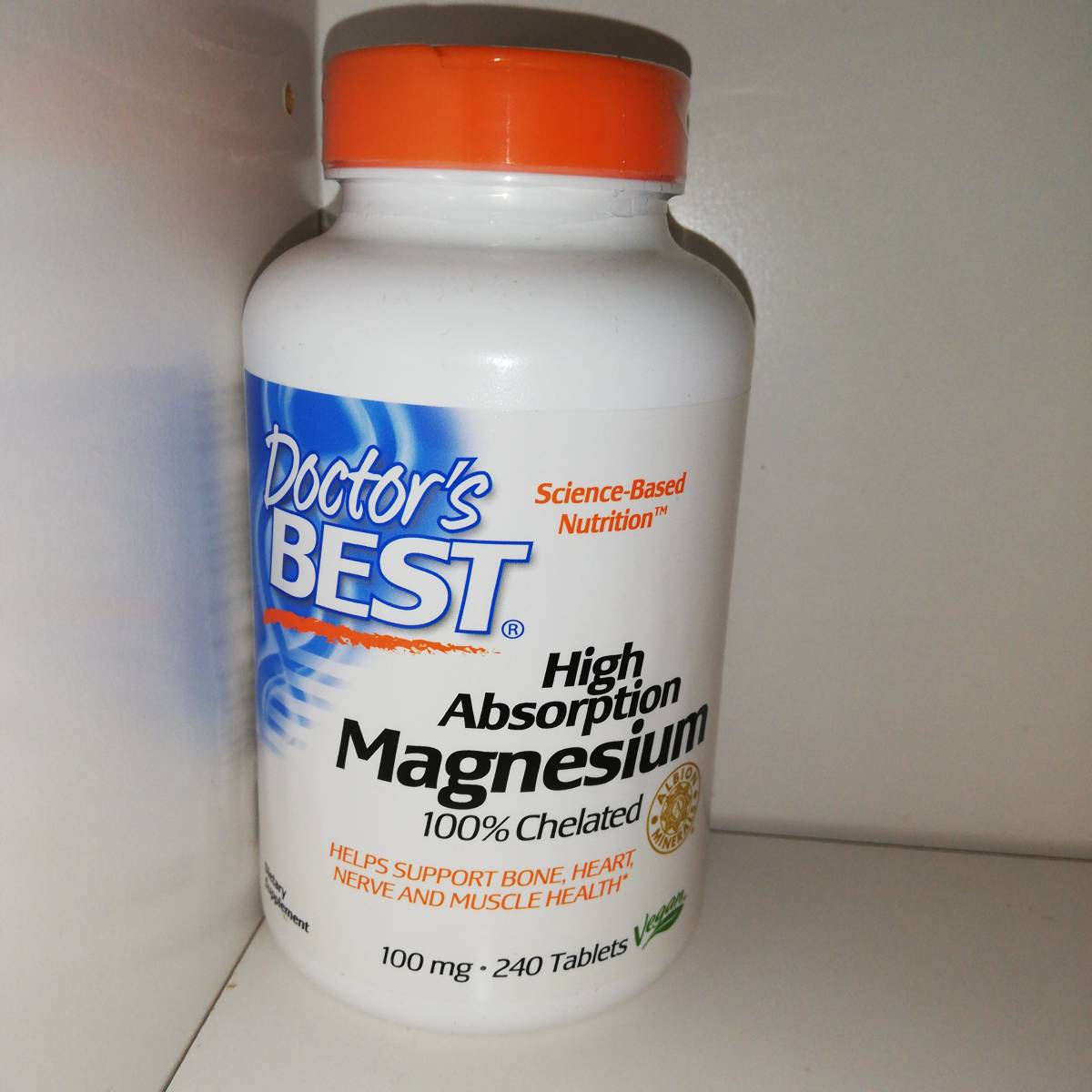 高吸収マグネシウム100mg 240粒 グリシン酸リジン酸キレートマグネシウム Doctor's Best【新品・送料込】_画像1