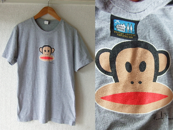 L★USA製ポールフランクPaul Frank★00sビンテージTシャツ グレー　サル猿ジュリアス君2000年代アーカイブ オールド_画像1