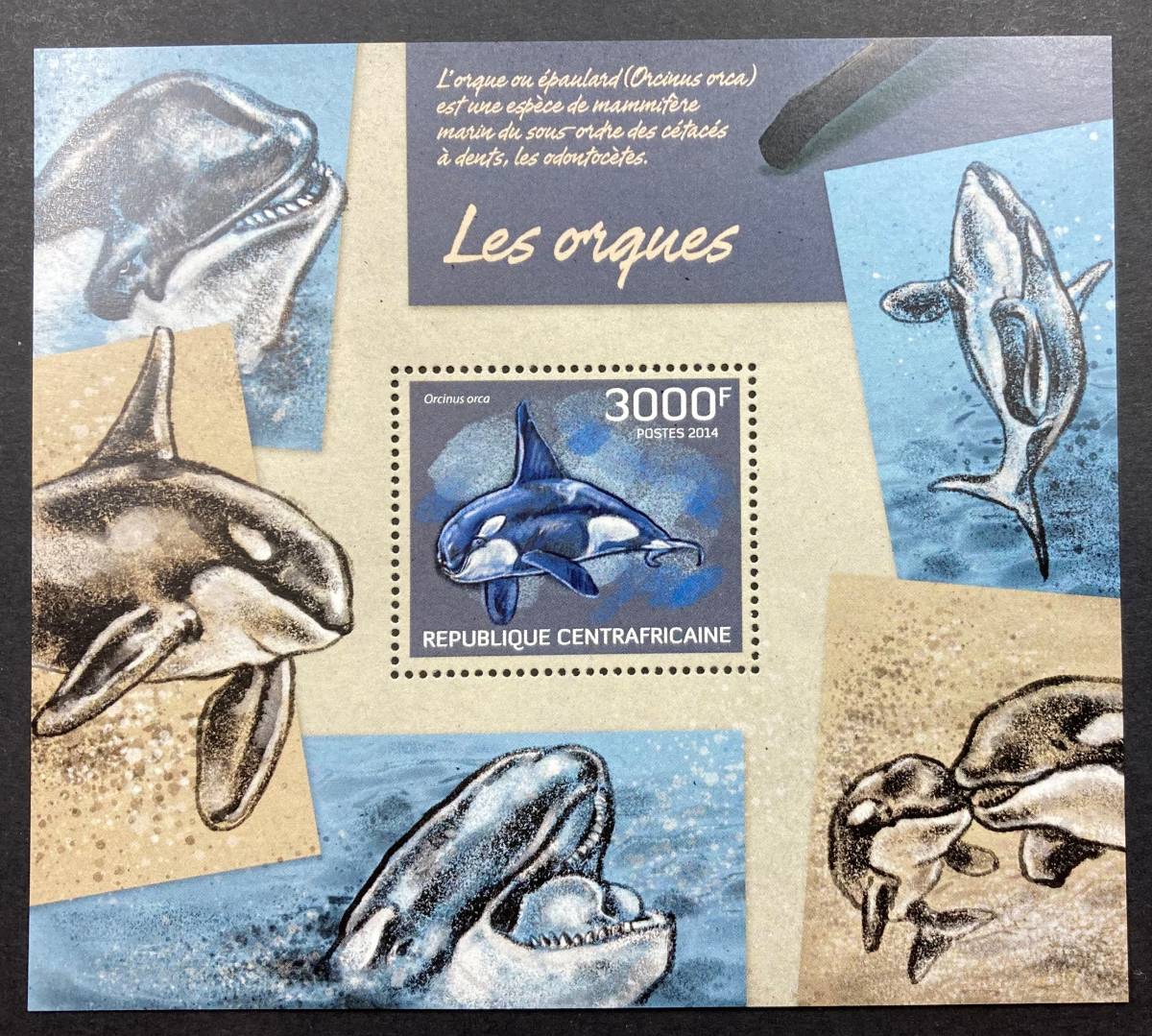  centre Africa 2014 year issue car chi whale stamp small size seat unused NH