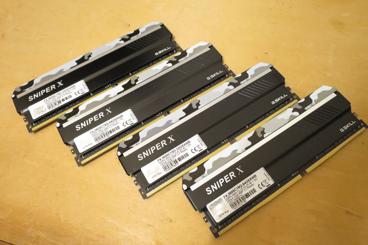G.Skill Sniper X F4-3600C19Q-64GSXWB (DDR4-3600 16GB×4)(F4 G.Skill Sniper X F4-3600C19Q-64GSXWB (DDR4-3600 16GB×4)(F4