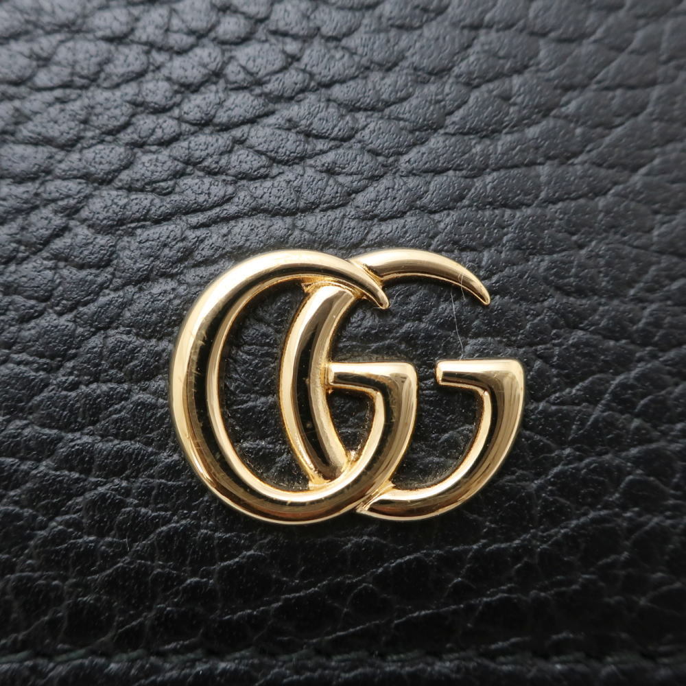 GUCCI グッチ コンチネンタルウォレット 二つ折り 長財布 GGマーモント レザー ブラック 456116 レディース 未使用品◆Nランク【003】_画像4