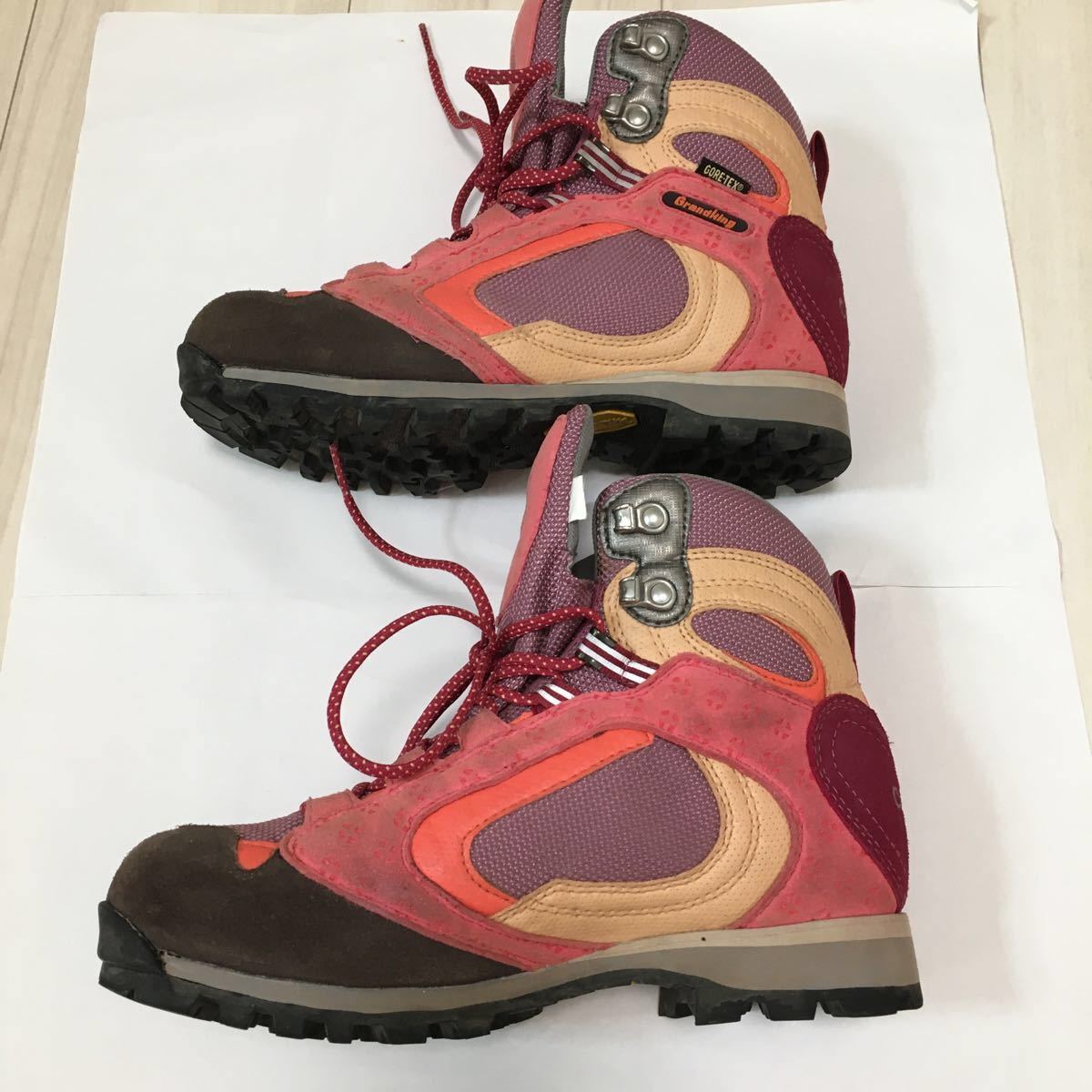 キャラバン トレッキングシューズ 登山靴 ゴアテックス24.0㎝ ピンク