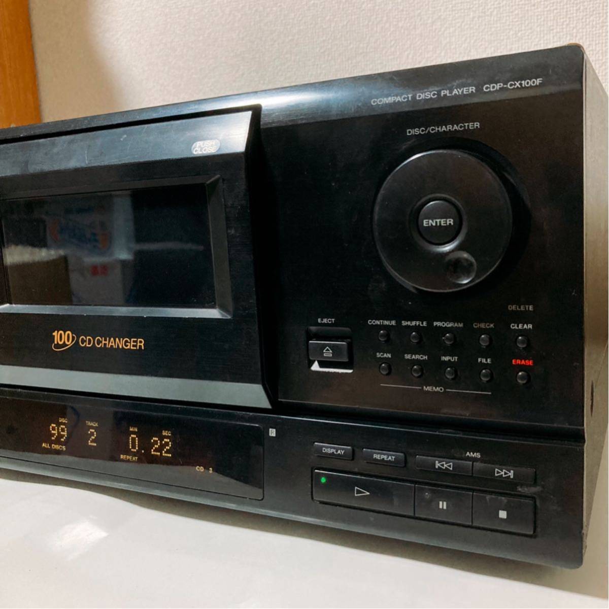 ソニー CDプレーヤー CDP-CX100F 100枚 CDチェンジャー 【SONY ソニー CDプレーヤー CDP-CX100F 100枚 CDチェンジャー 【SONY