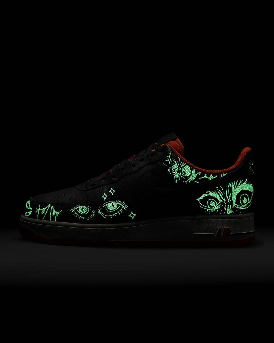 【送料無料】NIKE AIR FORCE 1 ’07 PRM HALLOWEEN 25cm US7新品 国内黒タグ付 エアフォース1 蓄光GLOW IN THE DARK ハロウィン DC8891-001