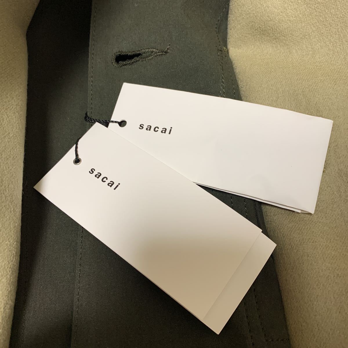 未使用品 定価¥141900 sacai 21AW Wool Melton×Cotton Coat 未使用品 定価¥141900 sacai 21AW Wool Melton×Cotton Coat