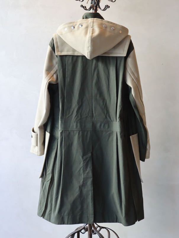 未使用品 定価¥141900 sacai 21AW Wool Melton×Cotton Coat 未使用品 定価¥141900 sacai 21AW Wool Melton×Cotton Coat