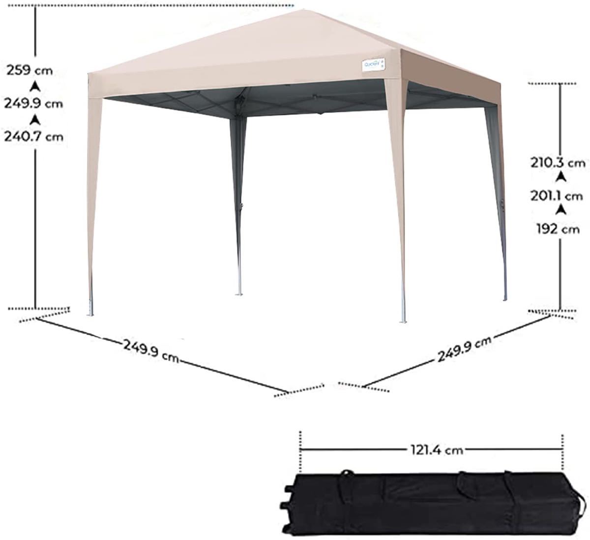 【M411-179-135】タープテント サイドシートセット 蚊帳テント　3m