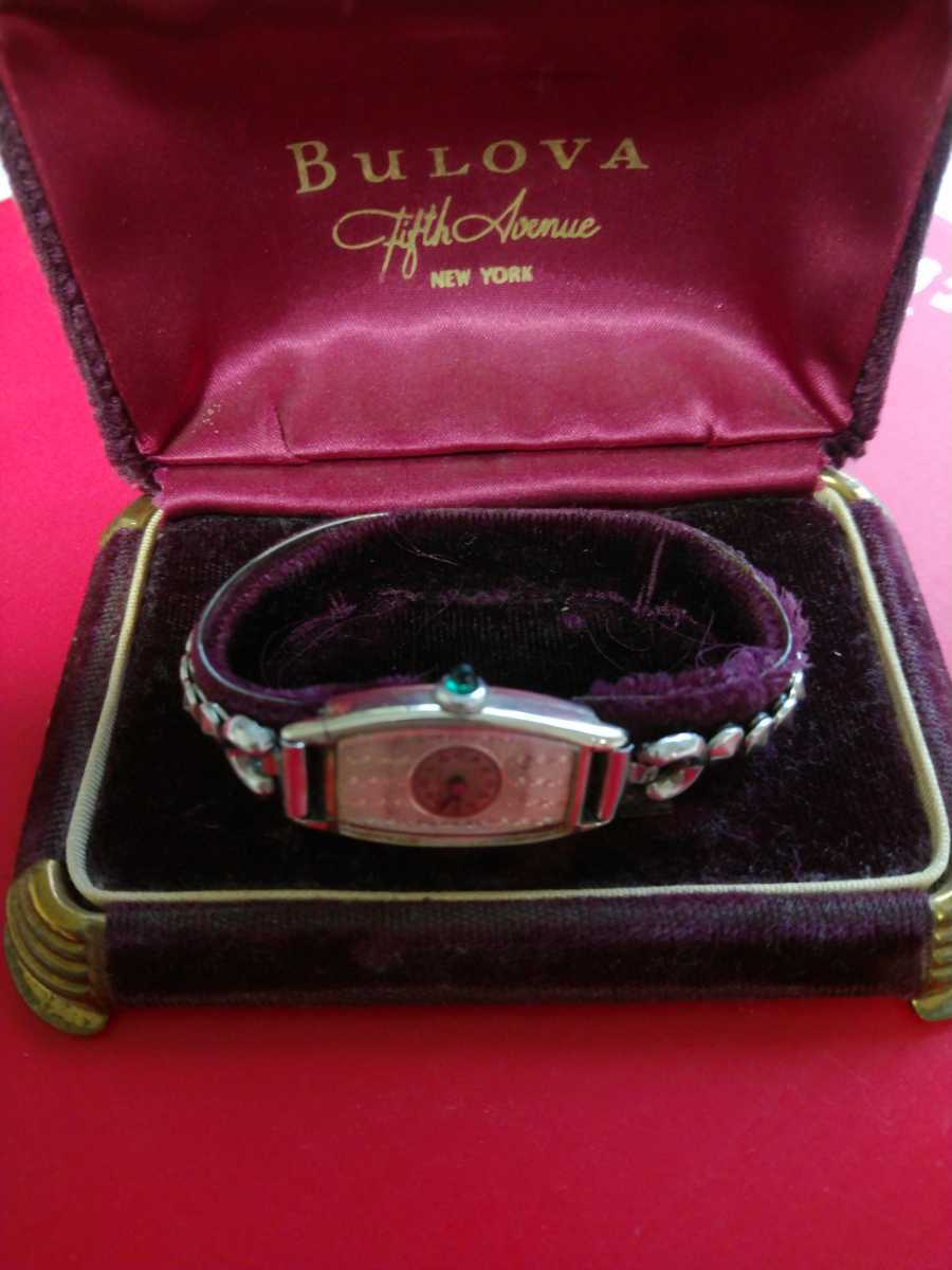 BULOVA ブローバ 　18K 無垢レディース 腕時計 　手巻き アンティーク　　アールデコ様式