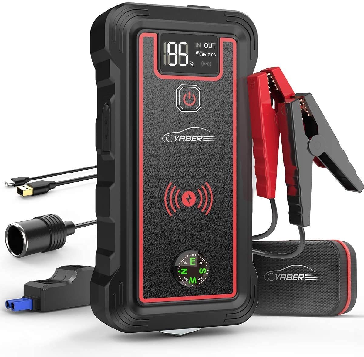✨大人気✨ジャンプスターター 12800mAh 12V車用エンジンスターター