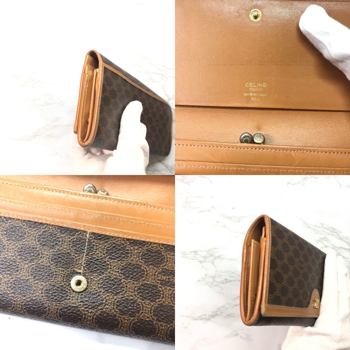 比較的美品】CELINE セリーヌ マカダム がま口財布 長財布 | contifarma.pe
