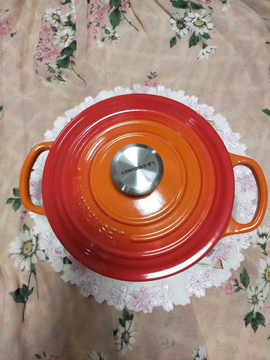 ル・クルーゼ LE CREUSET ルクルーゼ ココットロンド 両手鍋 オレンジ