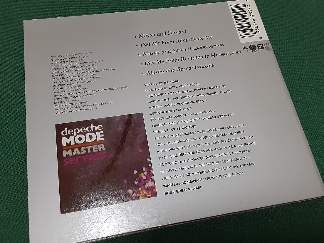 DEPECHE MODE　ディペッシュ・モード■『Master and Servant』US盤5trkCDユーズド品_画像4