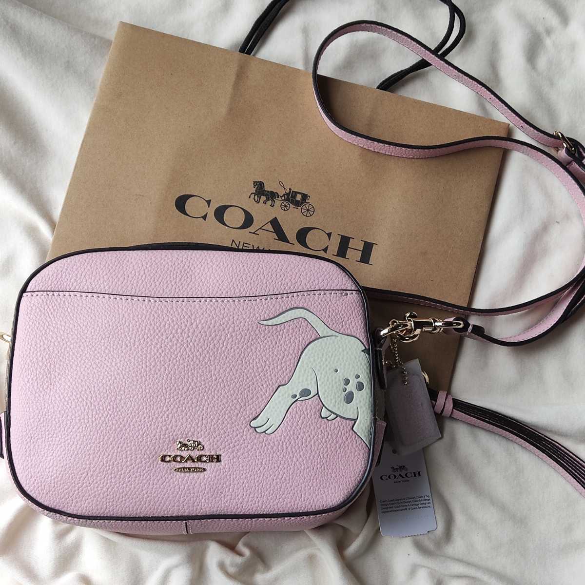 42 割引完成品 新品未使用 Coach ダルメシアン ショルダーバッグ カメラバッグ Disney ディズニー コラボ 101匹わんちゃん ピンク 2way その他バッグ レディースファッション ファッション Hkkogold Com