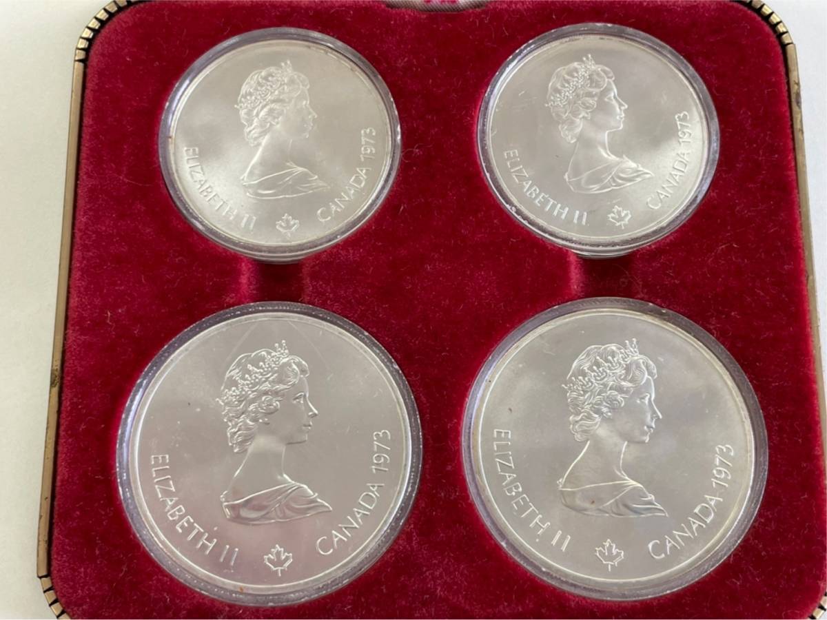 カナダ モントリオールオリンピック 記念硬貨 銀貨 メダル 1973 4枚 10