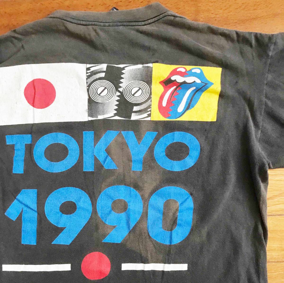  low ring Stone zTHE ROLLING STONES Tour T-shirt L size 