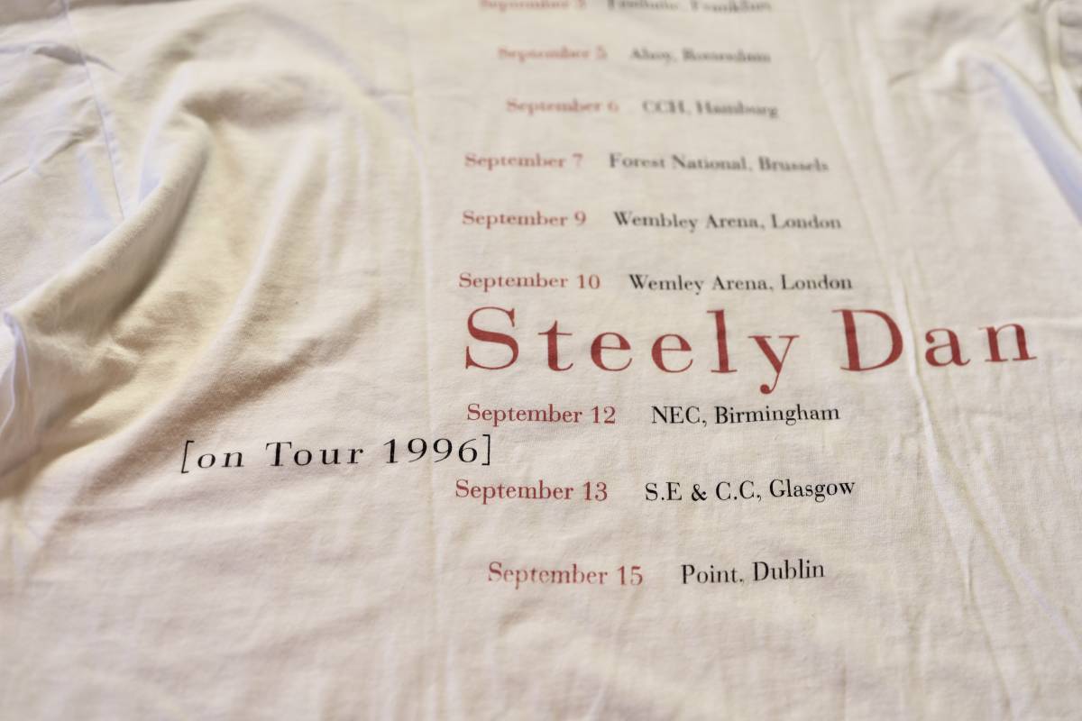 野村訓一着 1996 STEELY DAN tour ヴィンテージ Tシャツ ユーロ版 サイズXL アート　バンド 音楽　80s 90s_画像8