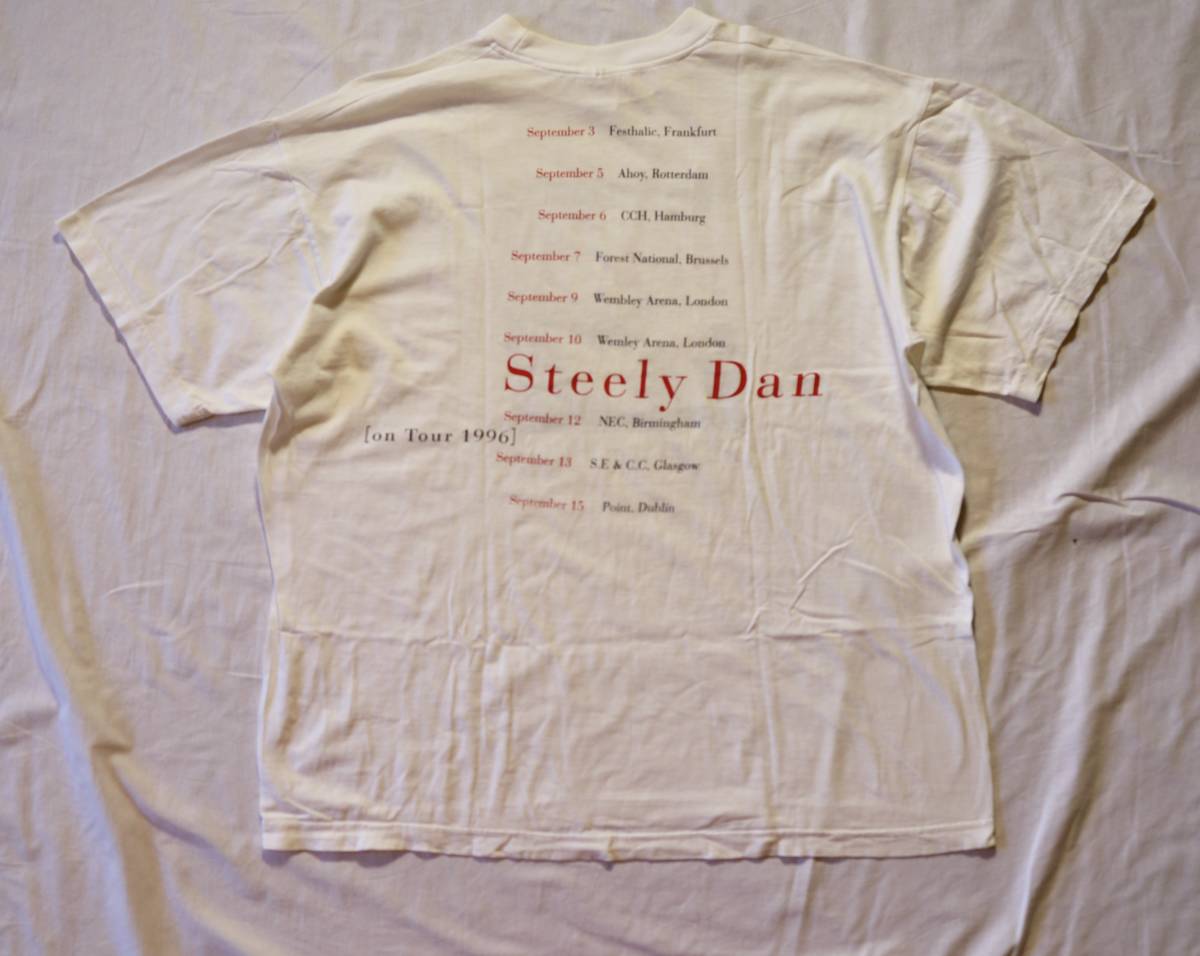 野村訓一着 1996 STEELY DAN tour ヴィンテージ Tシャツ ユーロ版 サイズXL アート　バンド 音楽　80s 90s_画像6