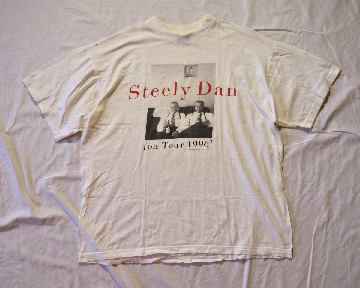 野村訓一着 1996 STEELY DAN tour ヴィンテージ Tシャツ ユーロ版 サイズXL アート　バンド 音楽　80s 90s_画像3
