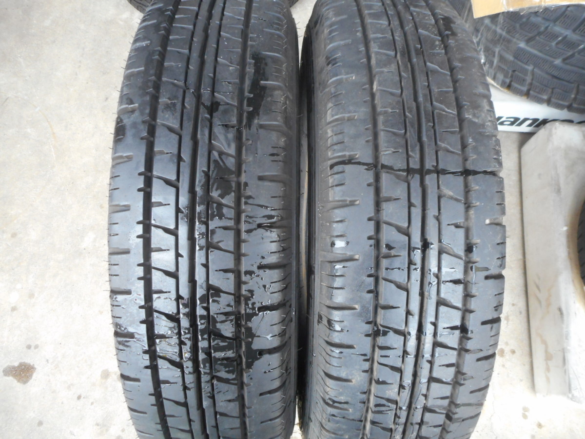 送料無料【DUNLOP】2013年製造！VAN01☆195/80R15　107/105L　LT☆8分山☆2本のみ[中古1504］ハイエース、キャラバン他！_画像1