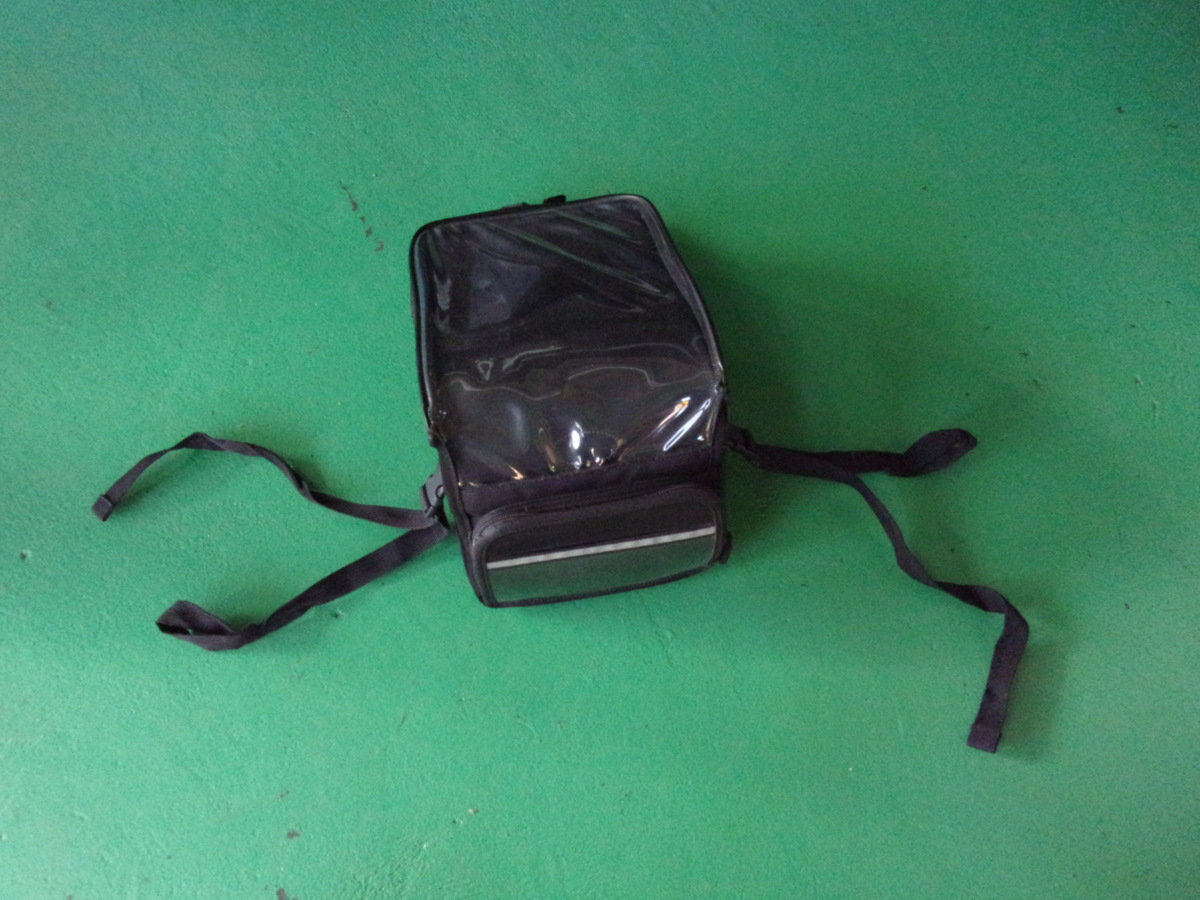  бесплатная доставка [ супер-скидка включая налог!] сумка на бензобак *20.×30cm×15.[ мотоцикл ] черный 