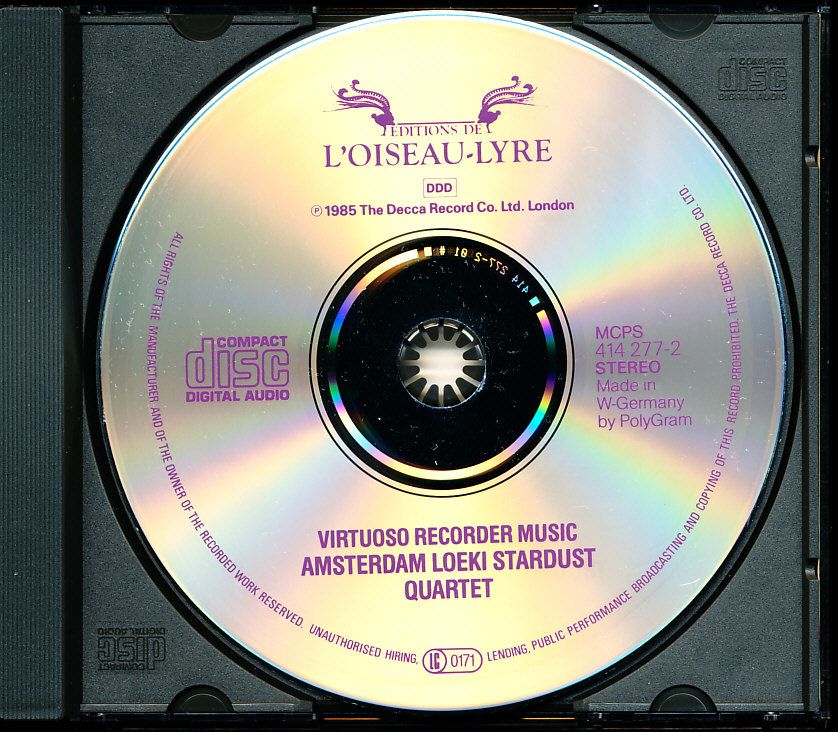 L'OISEAU LYRE西独初期盤国内仕様 アムステルダム・ロエキ・スターダスト・クァルテット - リコーダーの神技　4枚同梱可能　4DB000UUXPEI_画像3