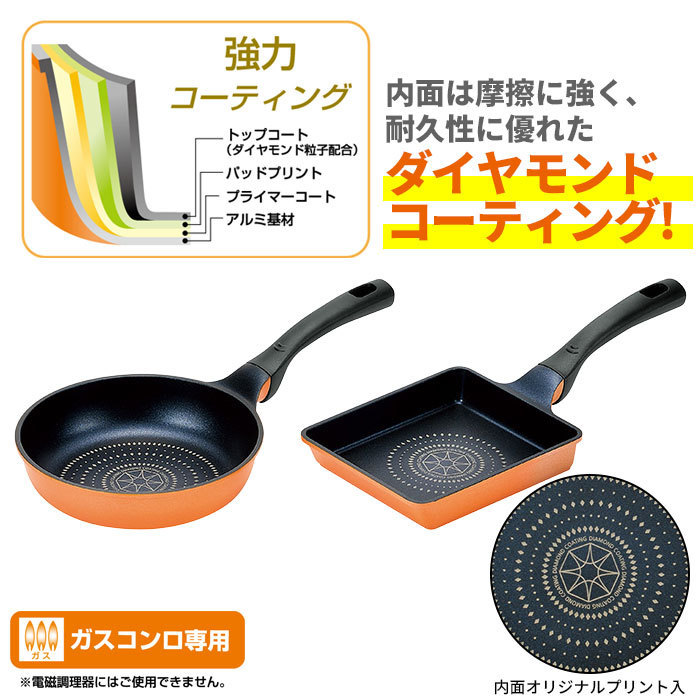 玉子焼き器/フライパン 20cm ガス火専用 ターナー付き セット 鍋 玉子焼き 卵焼き 軽量 アルミ フッ素加工 ガス火対応 人気 M5-MGKYM00134_画像4