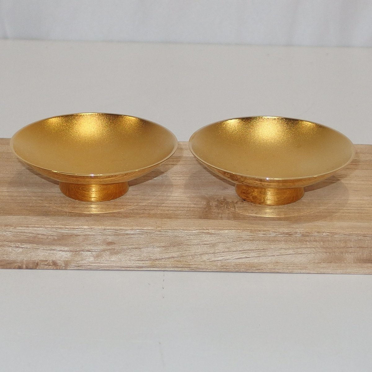 酒器◆【金杯 2個セット】桐箱入り 記念品 24K GP◆未使用保管品_画像3