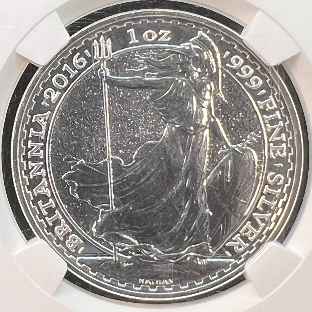 2019年 イギリス 2ポンド 銀貨 NGC MS70 ブリタニアオリエンタル